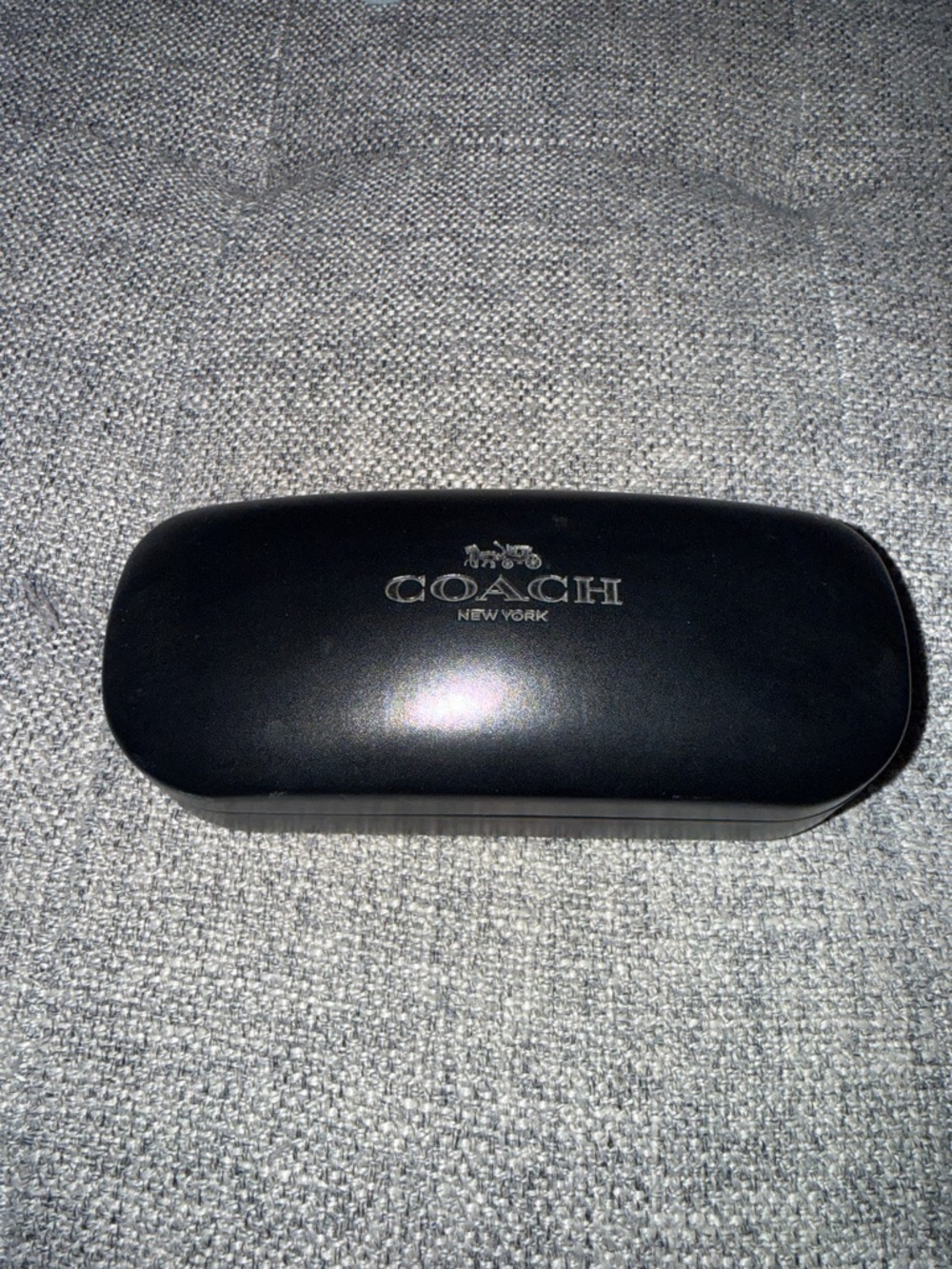 Coach black hard clamshell sunglass case